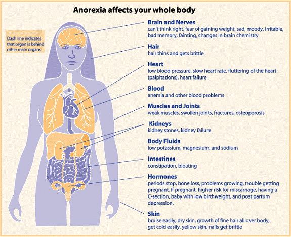 How anorexia affects your body